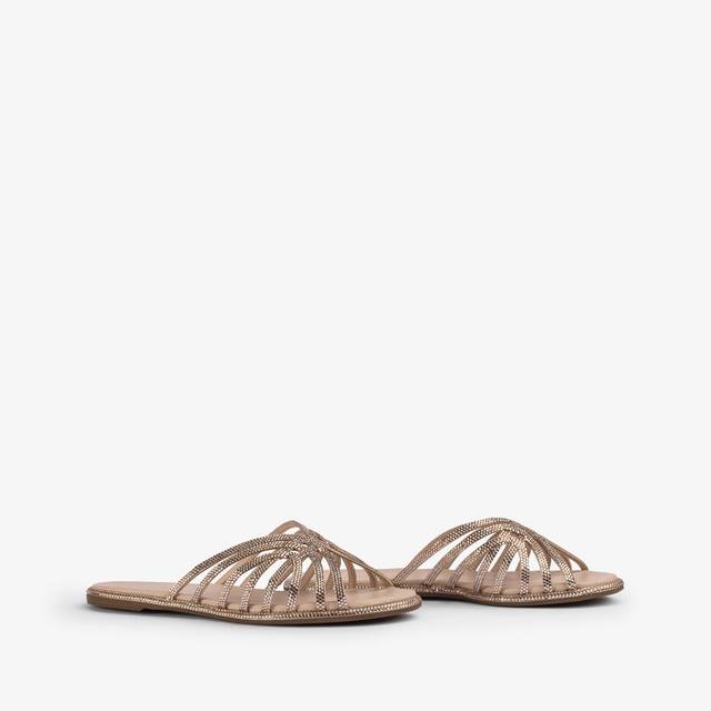 Le Silla Sandalo raso nude skin con Cristalli Offerta natalizia