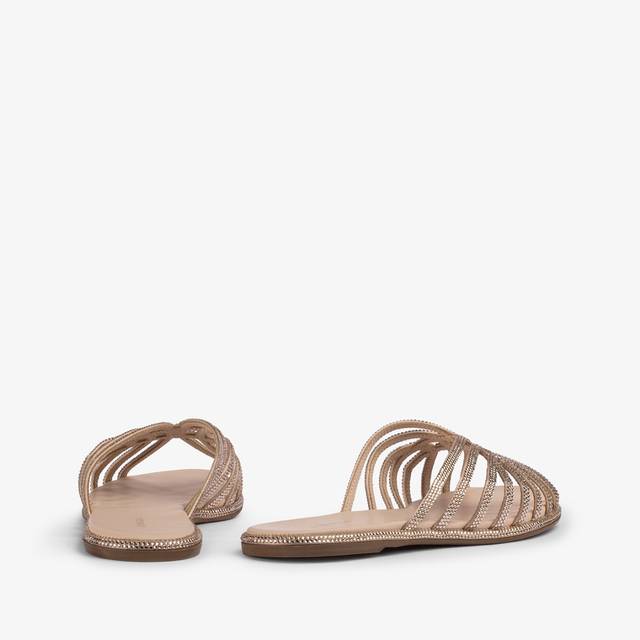 Le Silla Sandalo raso nude skin con Cristalli Offerta natalizia
