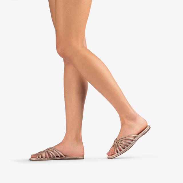 Le Silla Sandalo raso nude skin con Cristalli Offerta natalizia