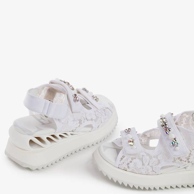 Le Silla Sandalo pizzo bianco Offerta Pasqua