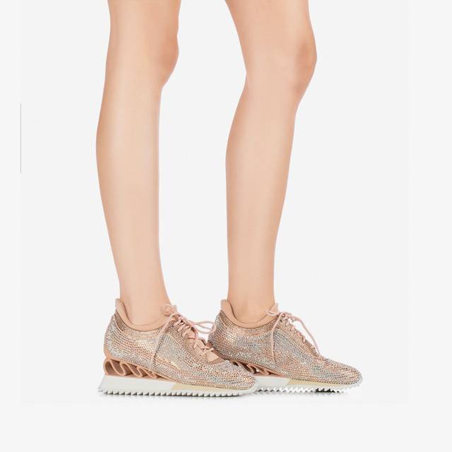 Le Silla Sneaker Cristalli nude phard Offerta Anniversario