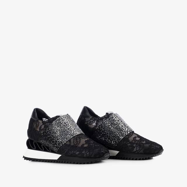 Le Silla Sneaker pizzo nero Grandi sconti