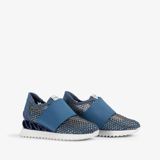 Le Silla Scarpa running denim, rete blu e Cristalli Offerte stagionali