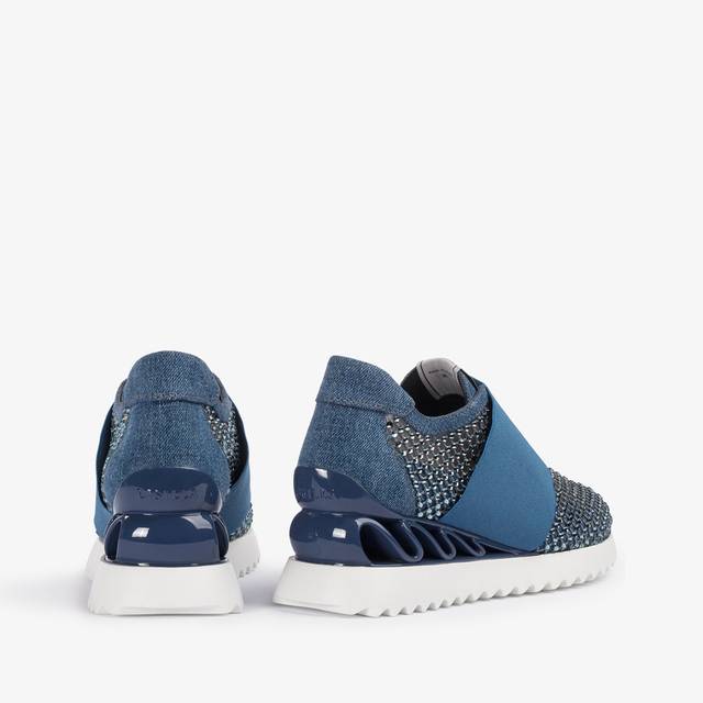 Le Silla Scarpa running denim, rete blu e Cristalli Offerte stagionali