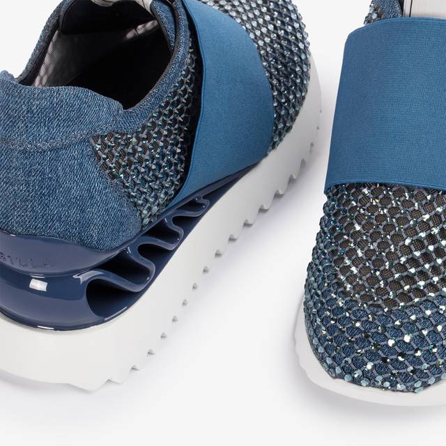 Le Silla Scarpa running denim, rete blu e Cristalli Offerte stagionali