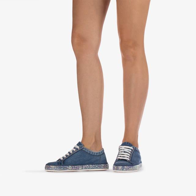 Le Silla Sneaker denim blu con Cristalli Super Saving Price