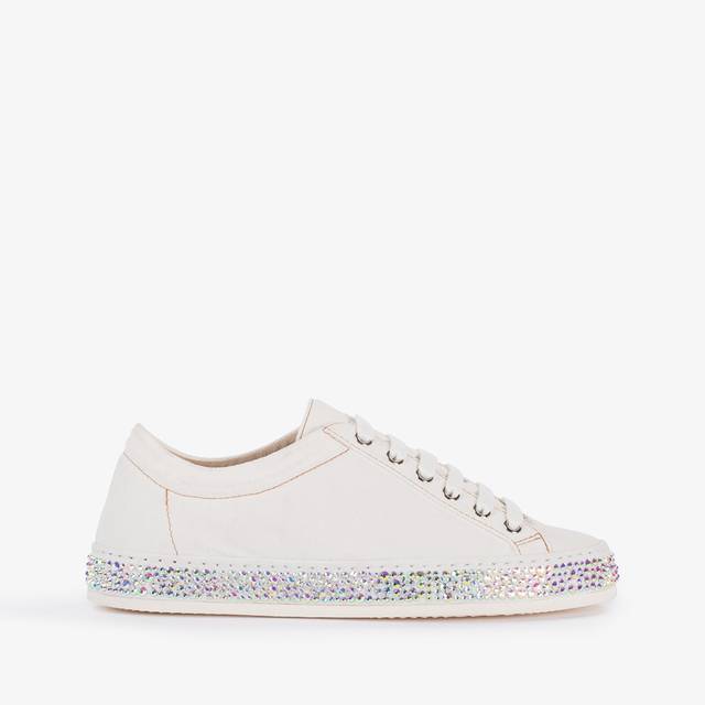 Le Silla Sneaker denim bianca carta con Cristalli Offerta settimanale