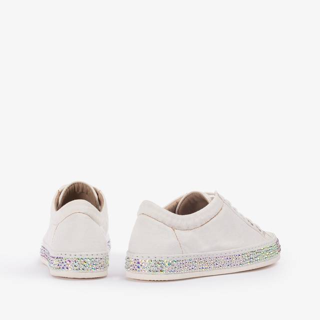 Le Silla Sneaker denim bianca carta con Cristalli Offerta settimanale