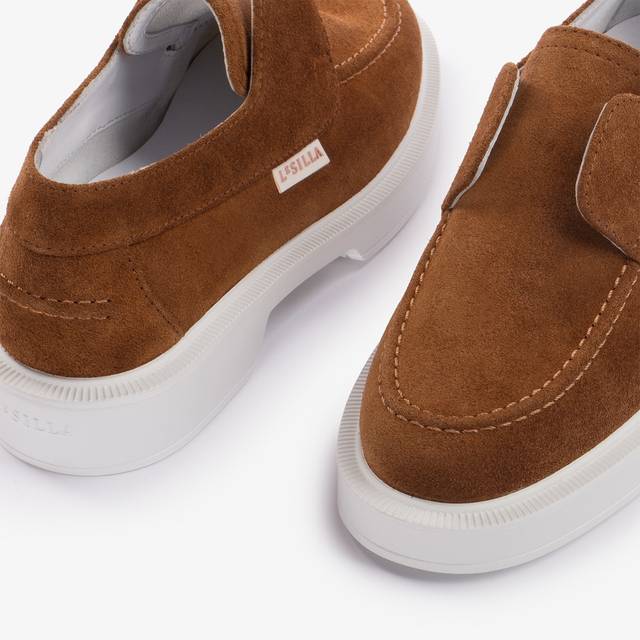 Le Silla Mocassino camoscio marrone havana Rilascio limitato