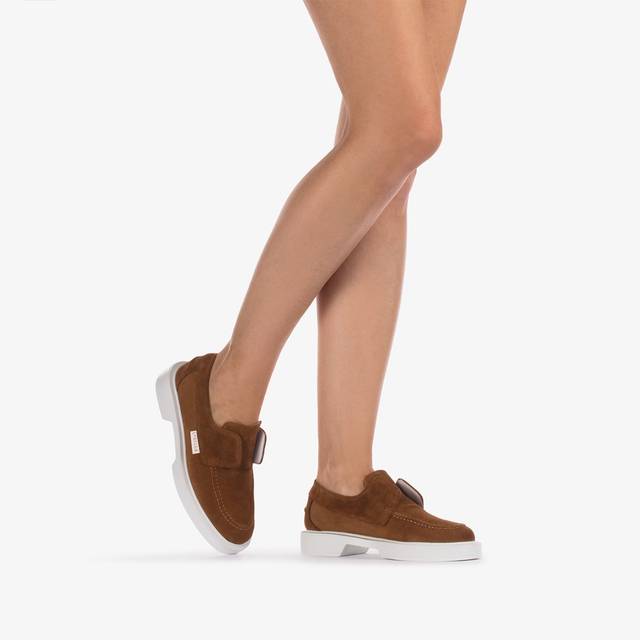 Le Silla Mocassino camoscio marrone havana Rilascio limitato