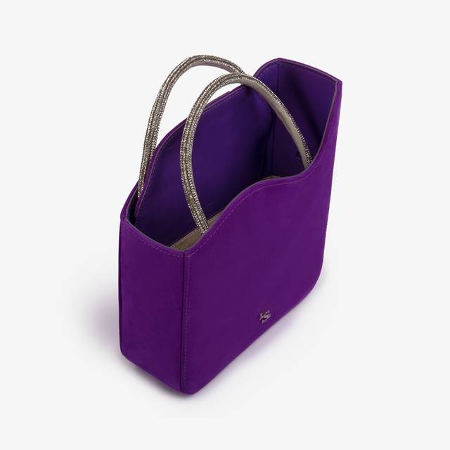 Le Silla Small bag camoscio viola queen e Cristalli Ultimi tre giorni