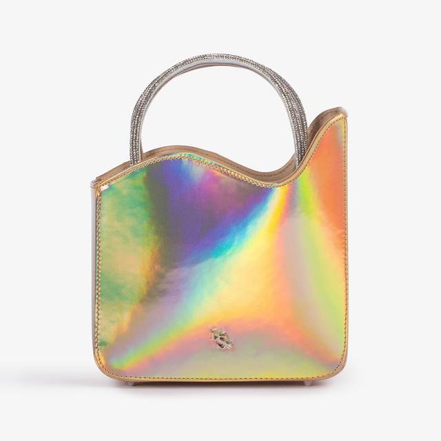 Le Silla Small bag iridescente nude e Cristalli Latest stili