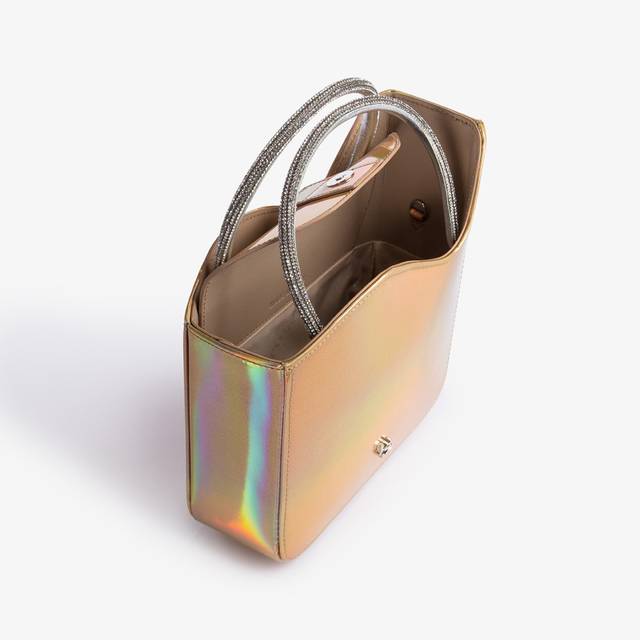 Le Silla Small bag iridescente nude e Cristalli Latest stili