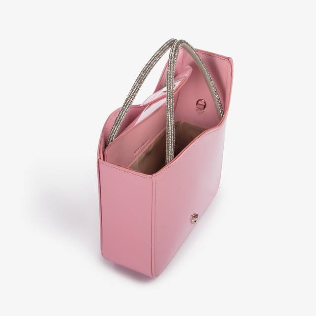 Le Silla Small bag vernice rosa dea con Cristalli Fino al 55% di sconto