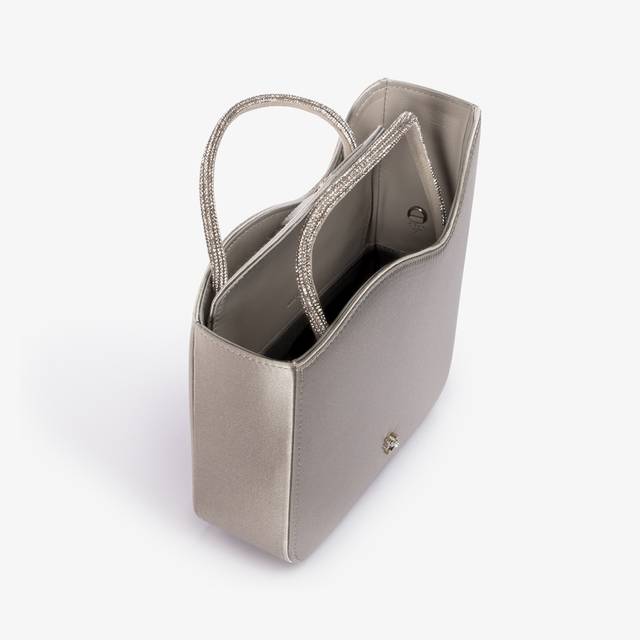 Le Silla Small bag raso argento e Cristalli Solo un giorno rimasto