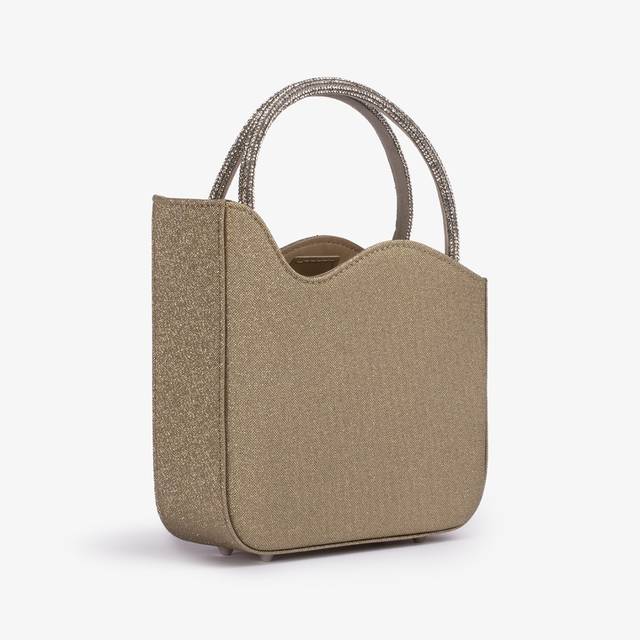Le Silla Mini bag glitter oro con Cristalli Trasporto libero internazionale