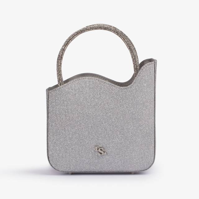 Le Silla Mini bag glitter argento con Cristalli Officina