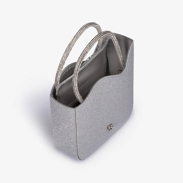 Le Silla Mini bag glitter argento con Cristalli Officina