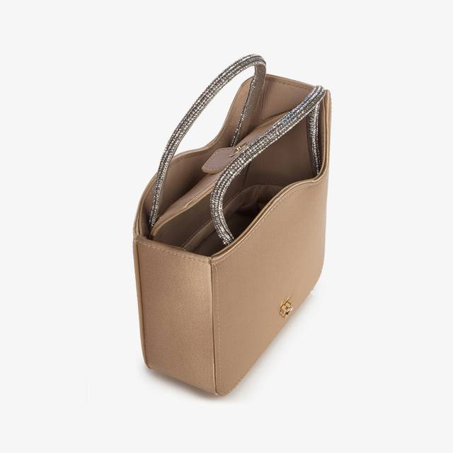 Le Silla Mini bag raso oro e Cristalli Limitato a 3 giorni