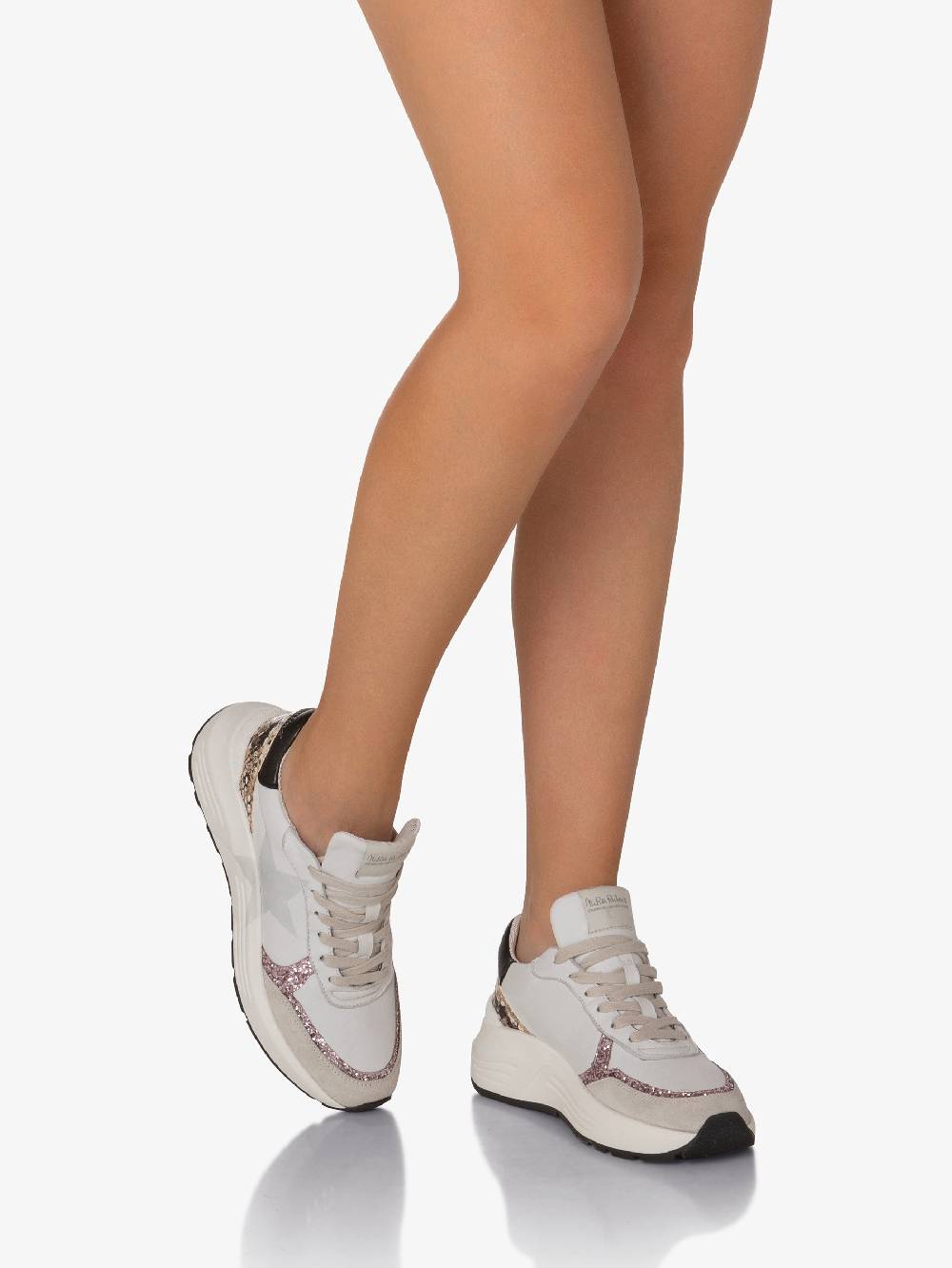Nira Rubens Chunky Sneakers Stinger Python Rose - Stella Convenienza