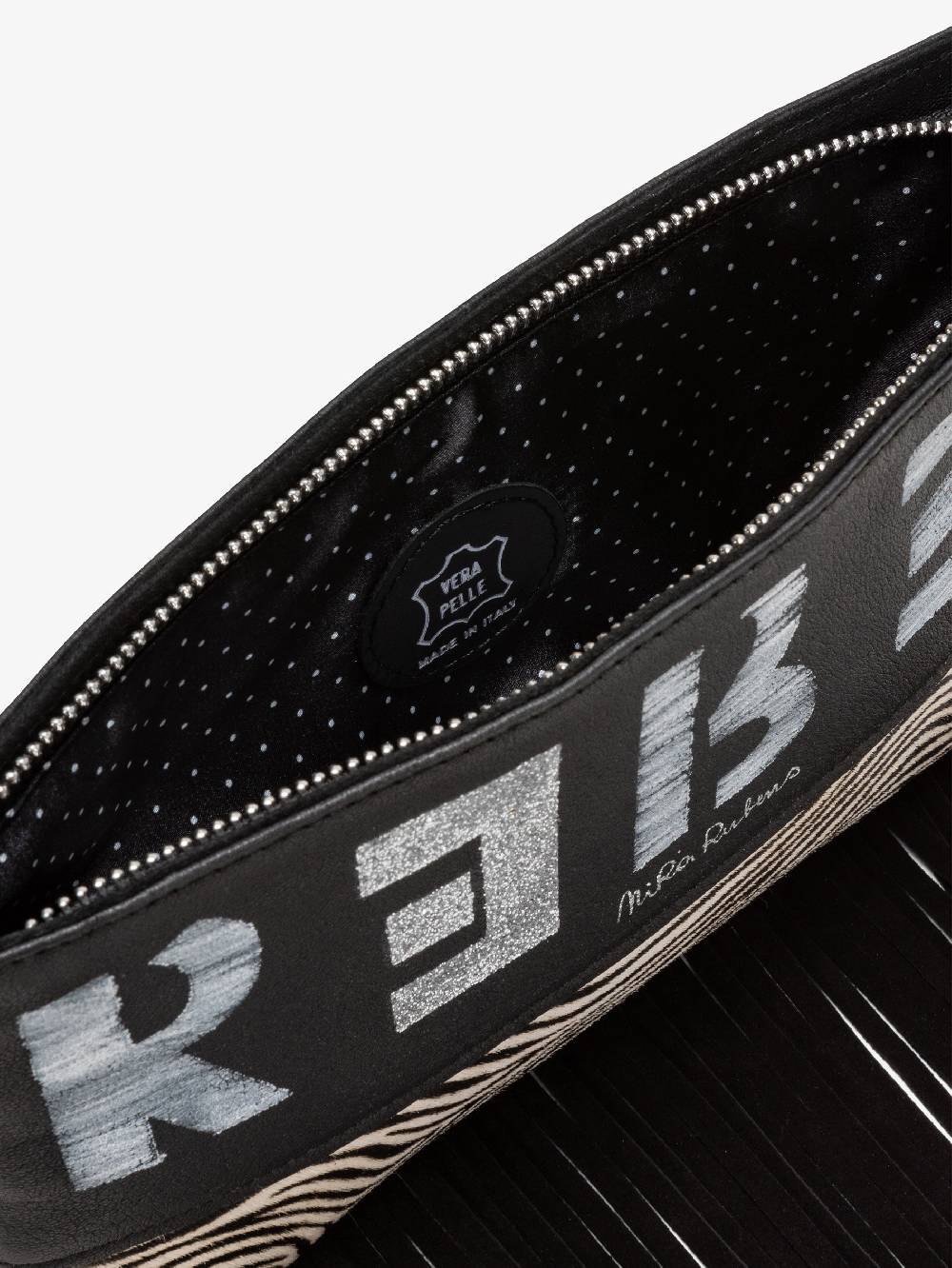 Nira Rubens Minibag Frange - Zebrina Silver Italia
