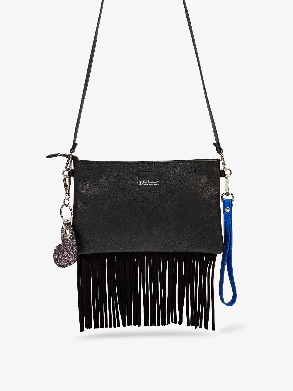 Nira Rubens Minibag Frange - Giaguarino Electric Blue Spedizione Gratuita