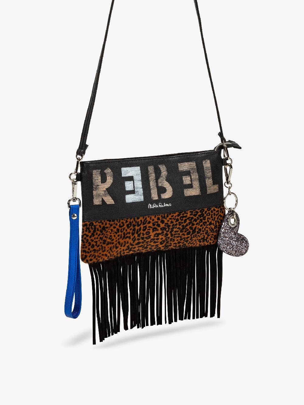 Nira Rubens Minibag Frange - Giaguarino Electric Blue Spedizione Gratuita