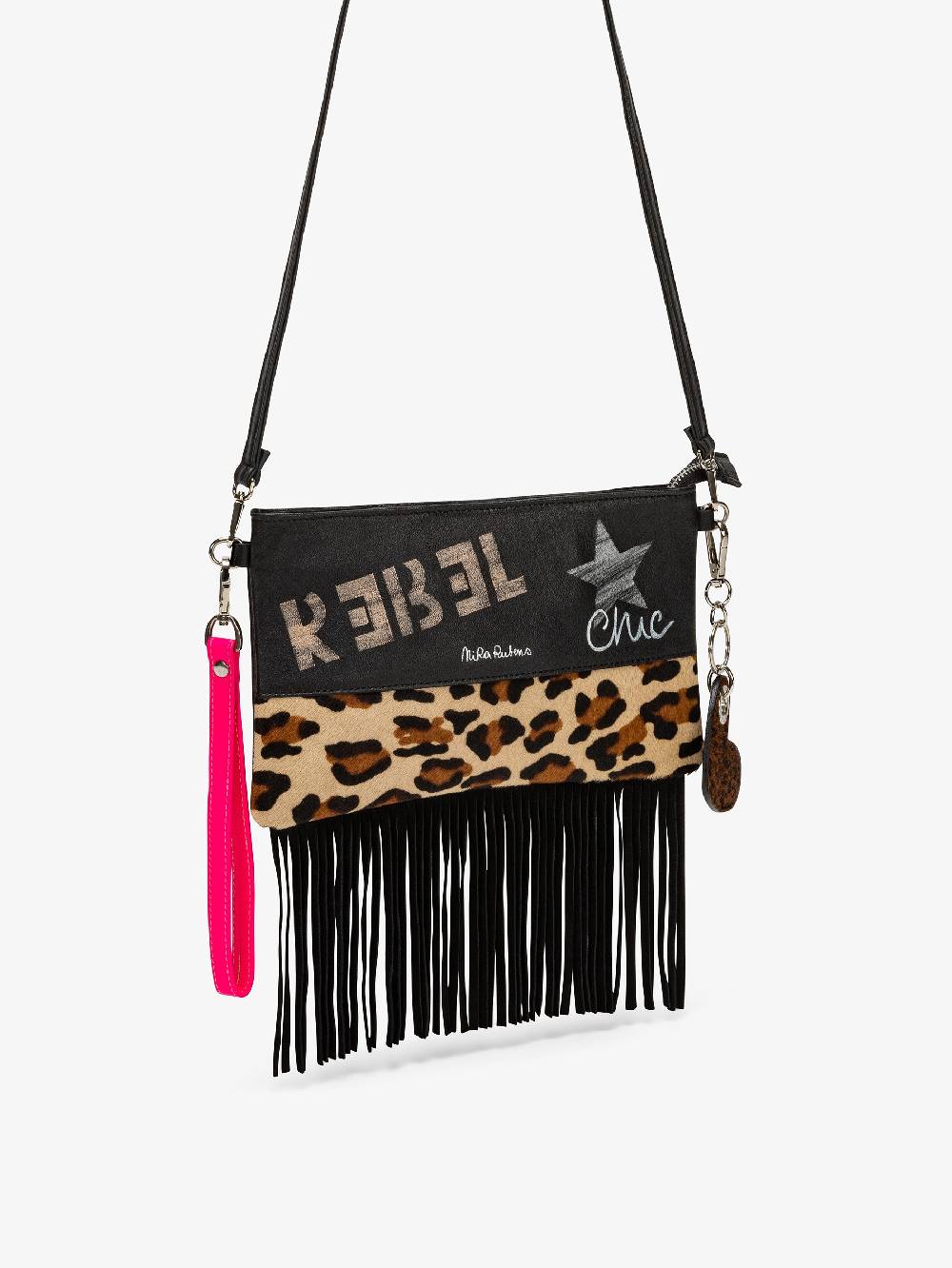 Nira Rubens Minibag Frange - Africa Pink In Linea