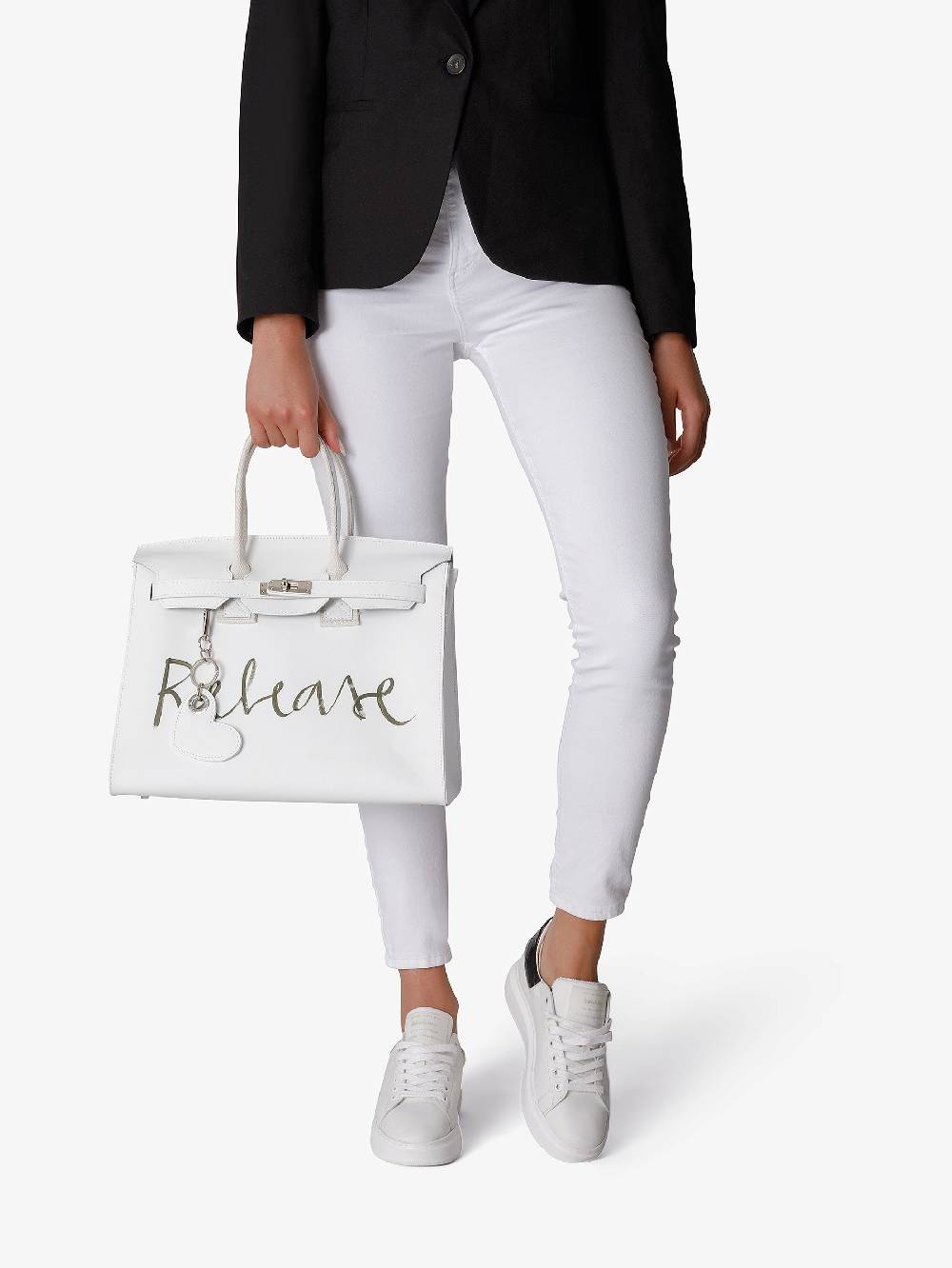Nira Rubens ANGEL PATENT B/W - HERZ Spedizione Gratuita