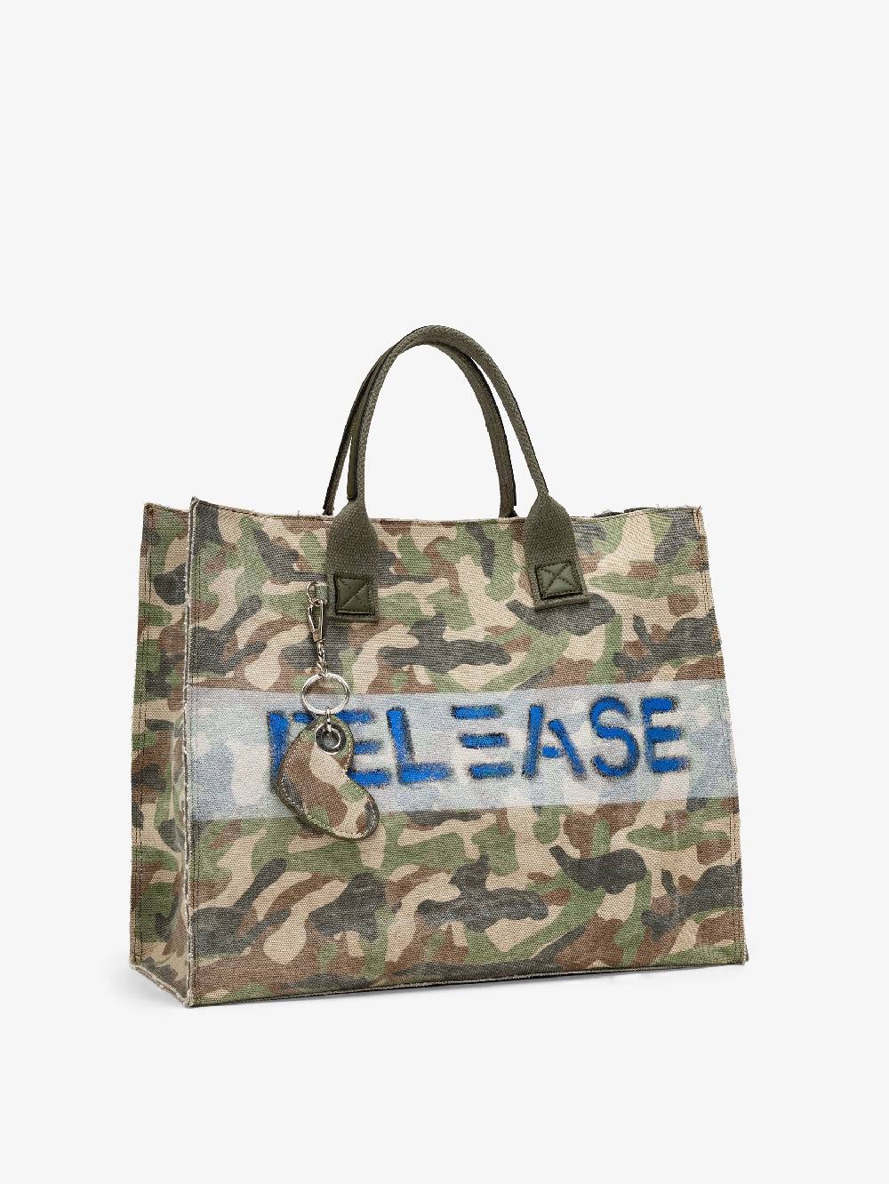 Nira Rubens EASY TOTE - MILITARY STONE RELEASE Pezzi Unici