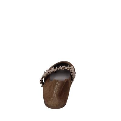 ﻿scarpe donna CAFè NOIR ballerine platino pelle scamosciata oro BC608 Offerte stagionali