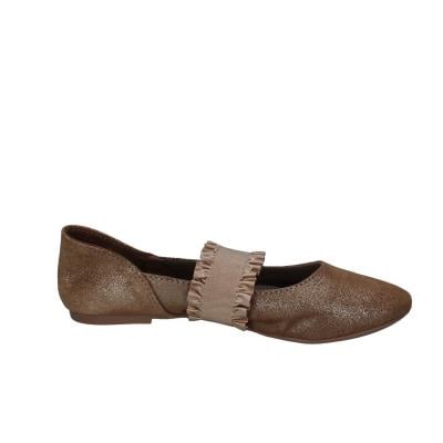 ﻿scarpe donna CAFè NOIR ballerine platino pelle scamosciata oro BC608 Offerte stagionali