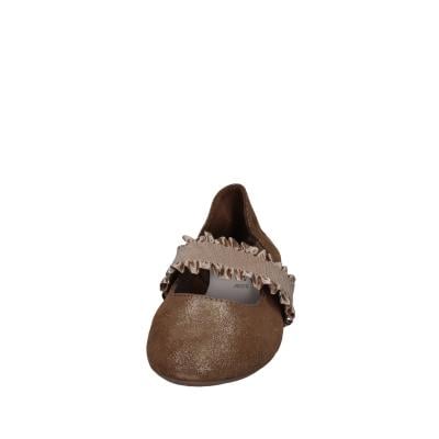 ﻿scarpe donna CAFè NOIR ballerine platino pelle scamosciata oro BC608 Offerte stagionali