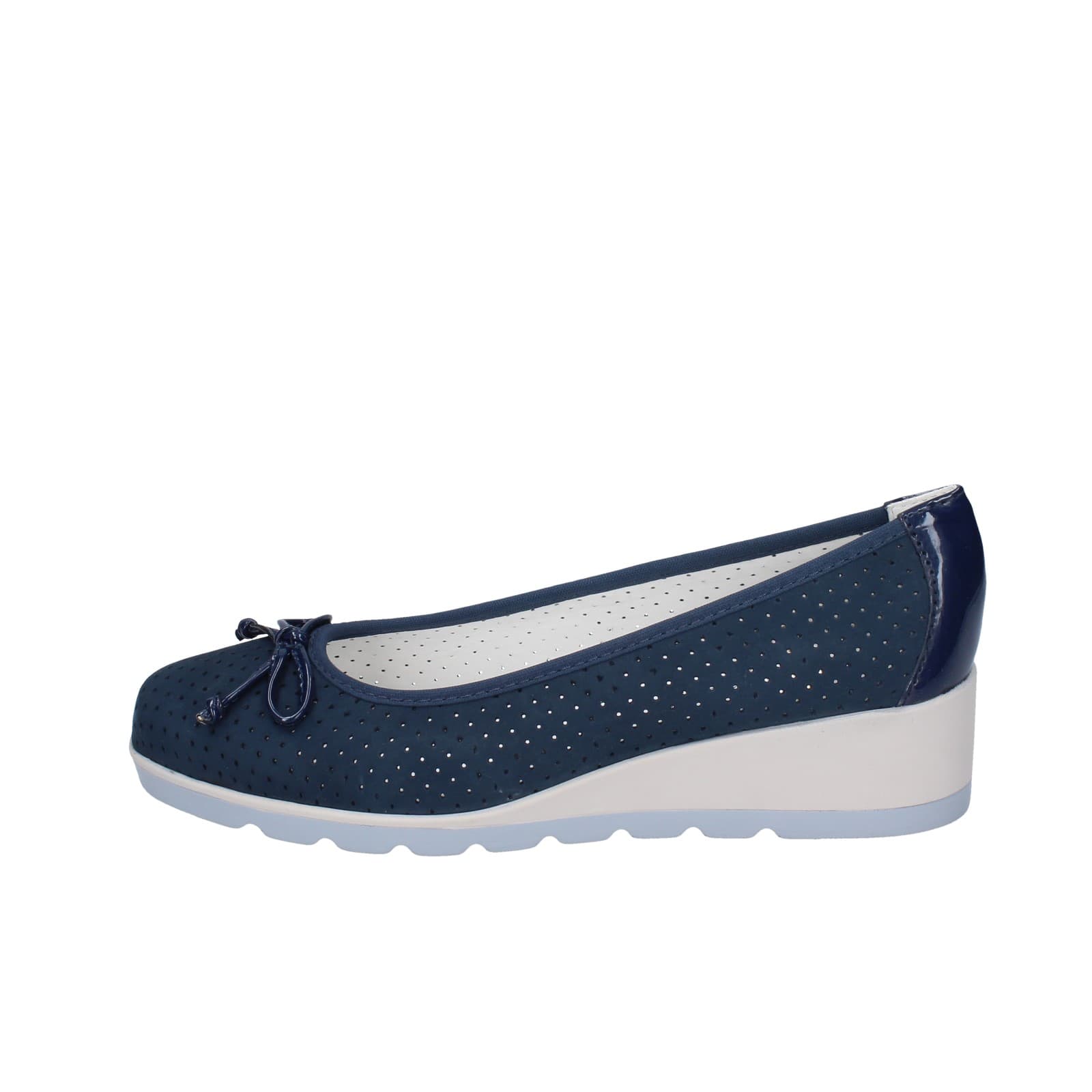 scarpe donna IO DONNA ballerine blu pelle scamosciata EZ42 Italy