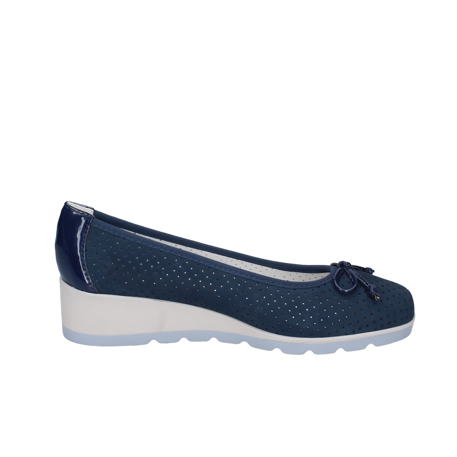 scarpe donna IO DONNA ballerine blu pelle scamosciata EZ42 Italy