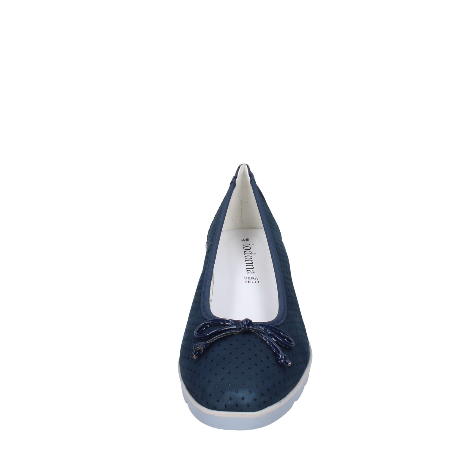 scarpe donna IO DONNA ballerine blu pelle scamosciata EZ42 Italy