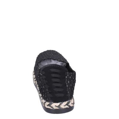 scarpe donna CAFè NOIR espadrillas nero tessuto MEA901 BF478 Nuovo
