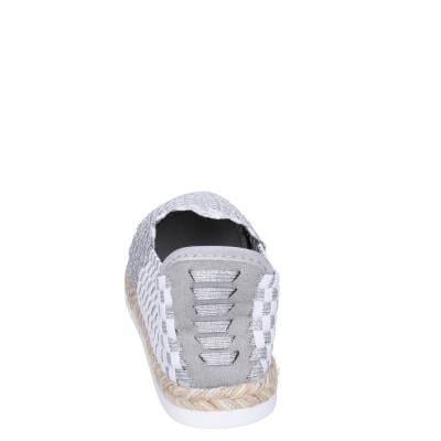 scarpe donna CAFè NOIR espadrillas argento tessuto bianco MEA901 BF480 Prezzo basso