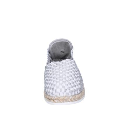 scarpe donna CAFè NOIR espadrillas argento tessuto bianco MEA901 BF480 Prezzo basso