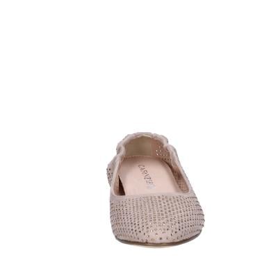 scarpe donna CAFè NOIR ballerine beige camoscio strass MEL501 BF513 Vendita