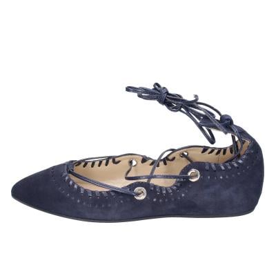 scarpe donna CAFè NOIR ballerine blu camoscio MED507 BF402 Promozione