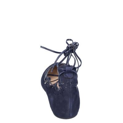 scarpe donna CAFè NOIR ballerine blu camoscio MED507 BF402 Promozione