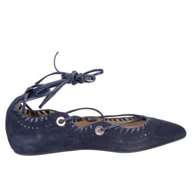 scarpe donna CAFè NOIR ballerine blu camoscio MED507 BF402 Promozione