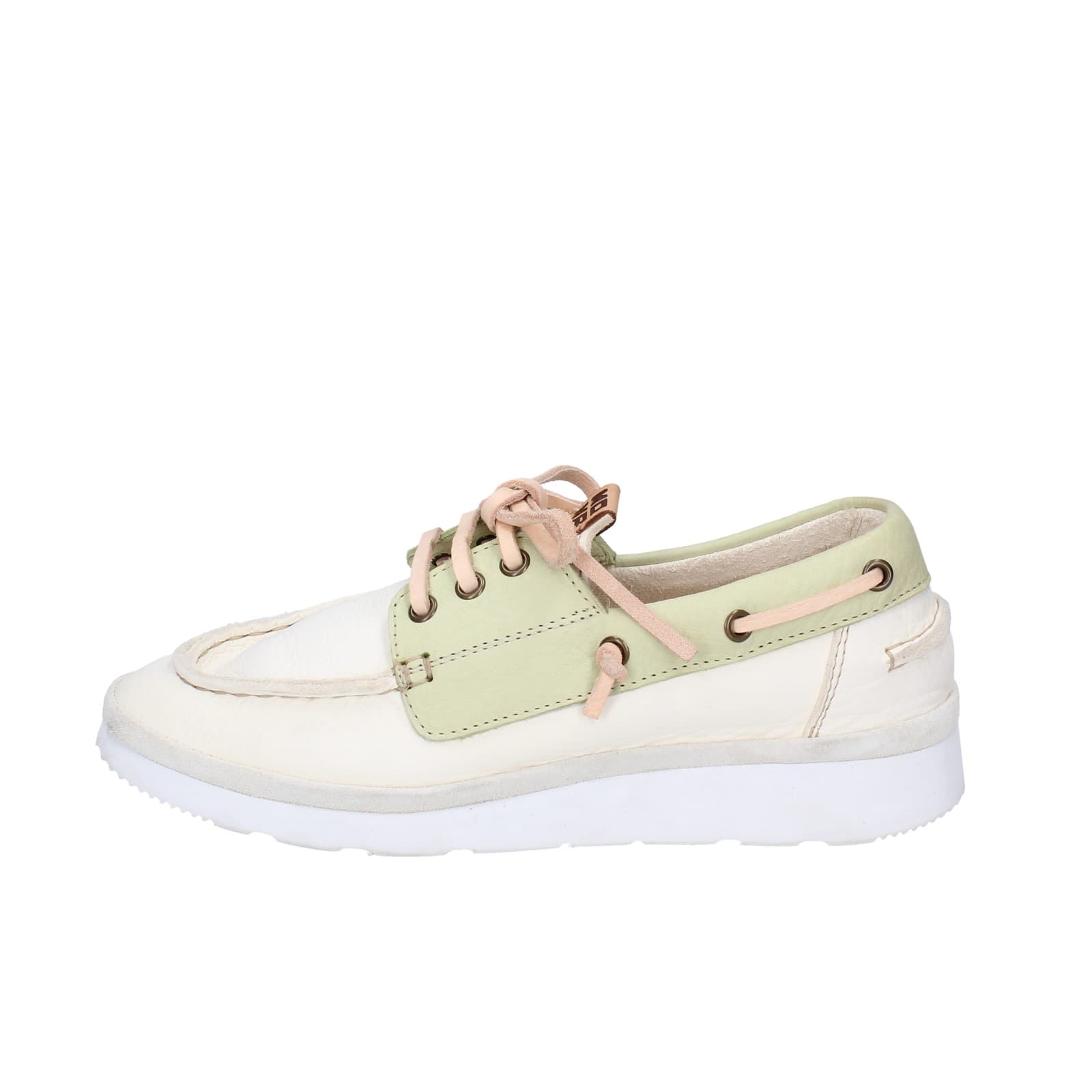 scarpe donna MOMA classiche bianco pelle verde 1AS407-YAC2 EZ870 Qualità Garantita