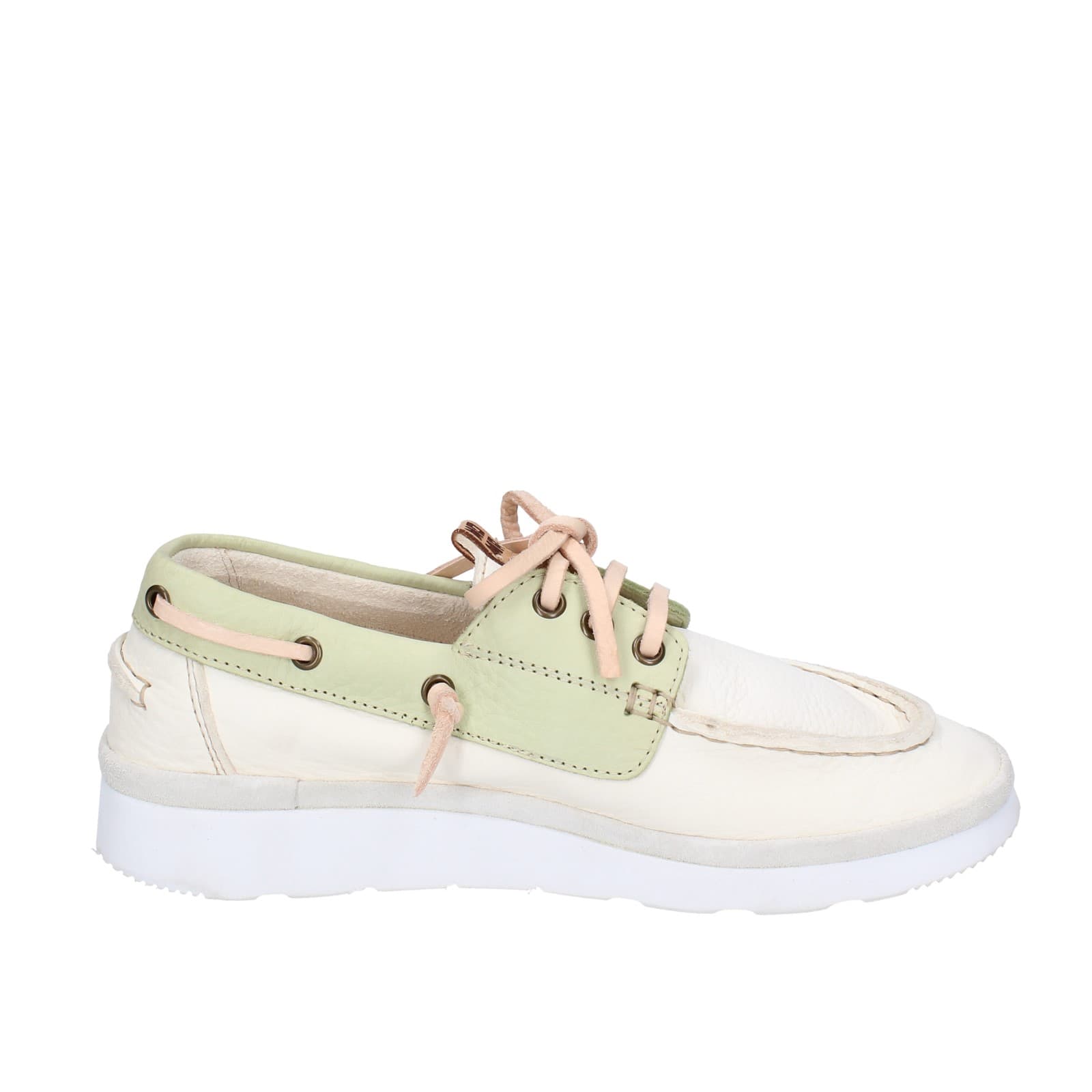 scarpe donna MOMA classiche bianco pelle verde 1AS407-YAC2 EZ870 Qualità Garantita