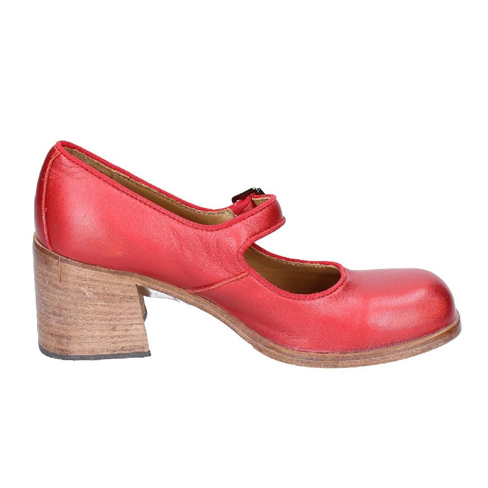 scarpe donna MOMA decollete rosso pelle 47403L VINTAGE EX448 Offerte