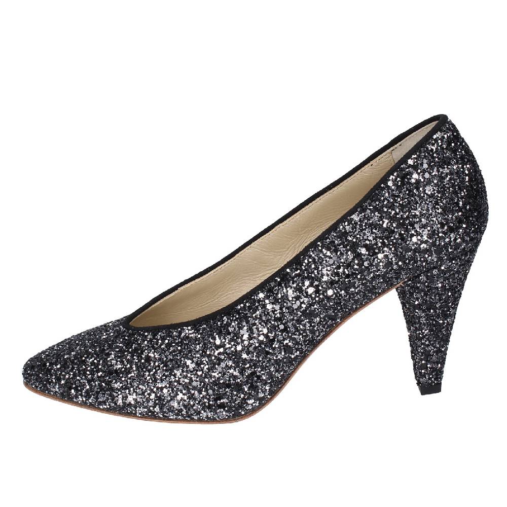scarpe donna ANNIEL decollete nero glitter EX219 Vendita Calda