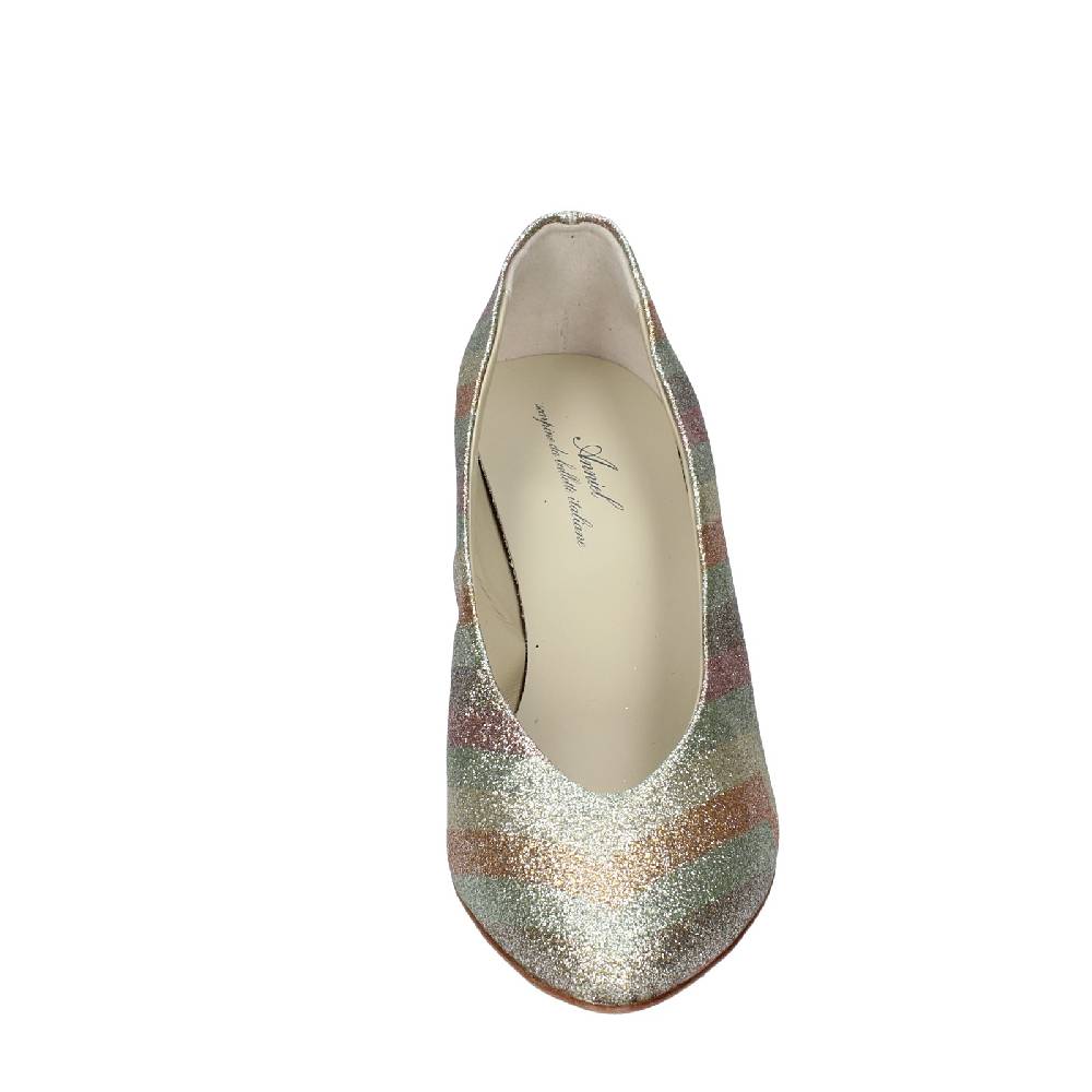 scarpe donna ANNIEL decollete oro glitter EY683 I Più Venduti