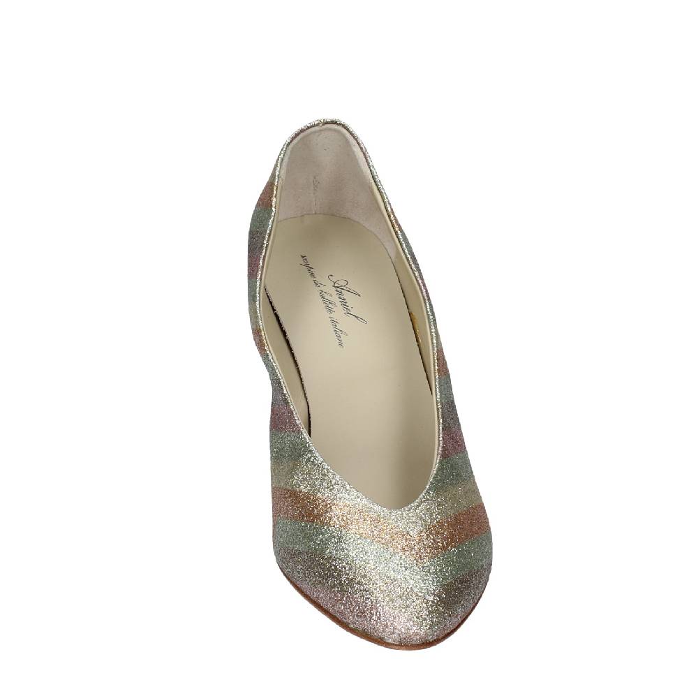 scarpe donna ANNIEL decollete oro glitter EX224 Vendite Flash