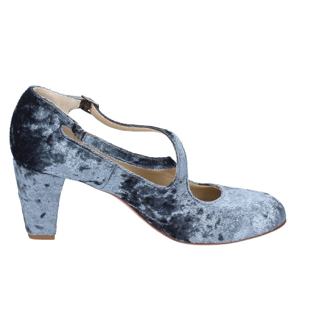 scarpe donna ANNIEL decollete grigio velluto EX257 Negozio